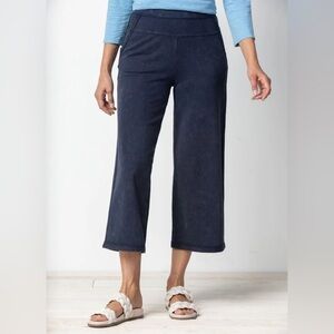 *New HABITAT Sz Sm WASHED TERRY CHILI FLOOD PANTS | NAVY